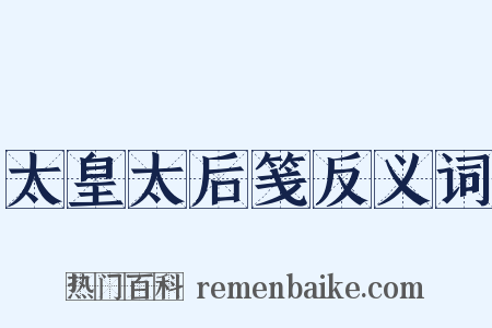 太皇太后笺反义词是什么意思的图片